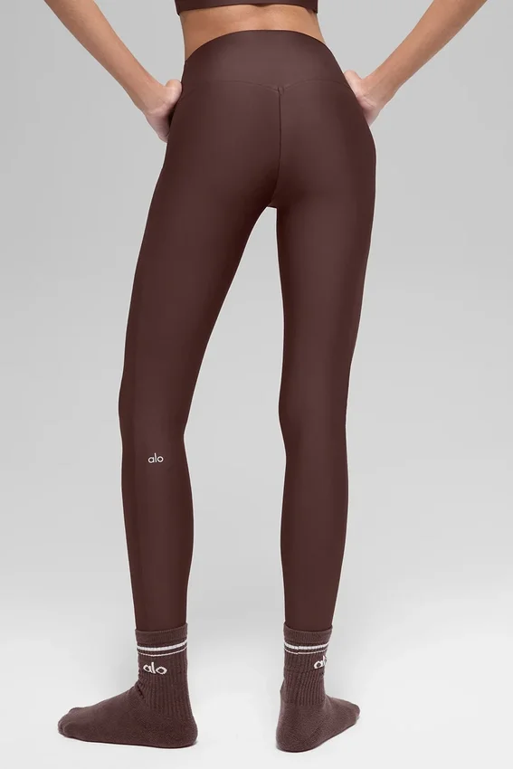 High-Waist Airlift Leggings - Marrón piedra