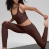 High-Waist Airlift Leggings - Marrón piedra