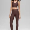High-Waist Airlift Leggings - Marrón piedra