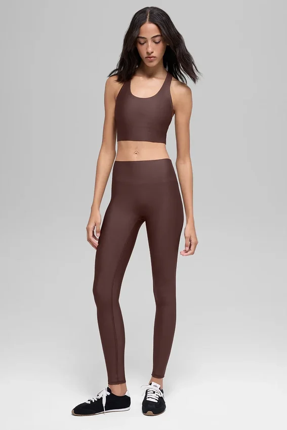 High-Waist Airlift Leggings - Marrón piedra