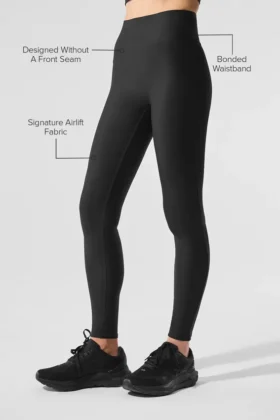 High-Waist Airlift Leggings – Negro