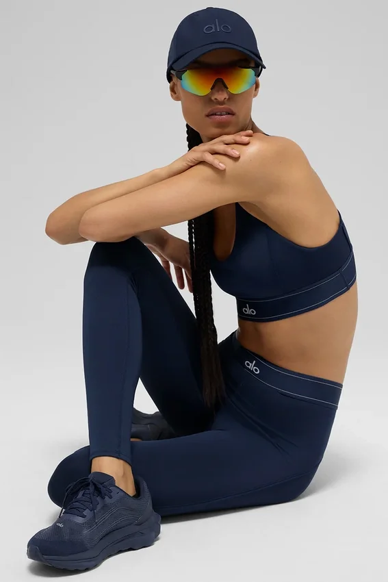 High-Waist Airlift Leggings «Suit Up» - Azul marino/Azul marino