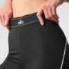 High-Waist Airlift Leggings «Suit Up» - Negro/Blanco