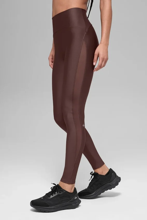 High-Waist Airlift Mesh Infatuation Legging - Brownstone