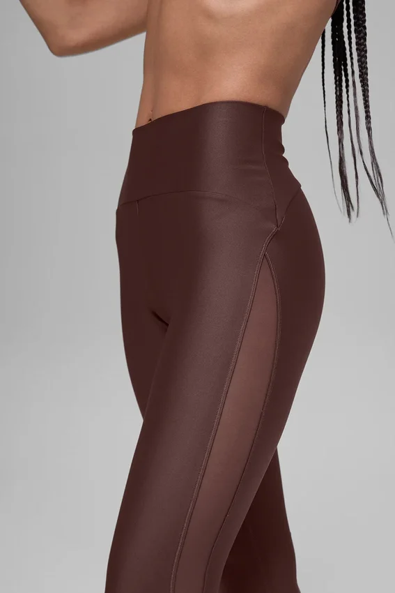 High-Waist Airlift Mesh Infatuation Legging - Brownstone
