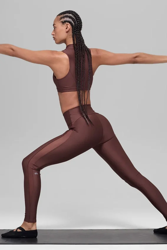 High-Waist Airlift Mesh Infatuation Legging - Brownstone