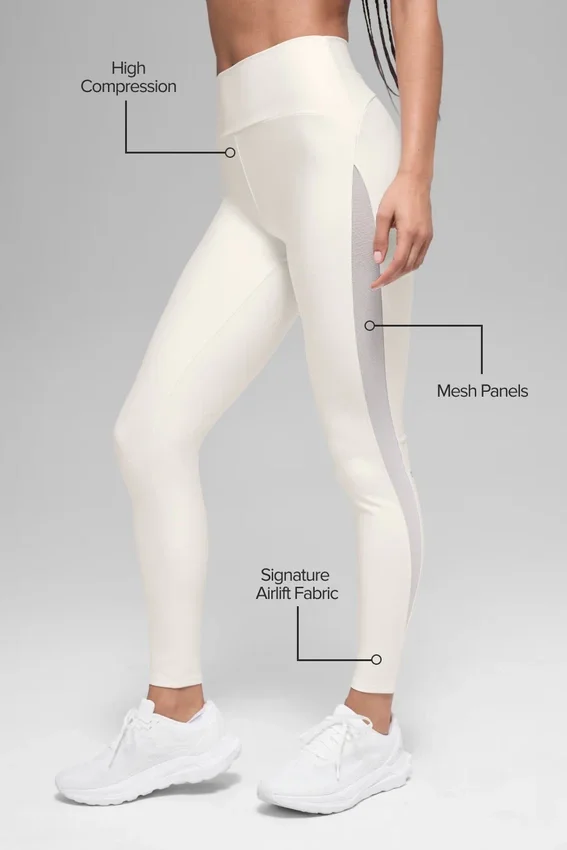 High-Waist Airlift Mesh Infatuation Leggings - Marfil