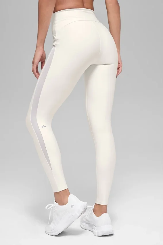 High-Waist Airlift Mesh Infatuation Leggings - Marfil