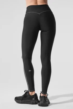 High-Waist Airlift Redefine Leggings – Negro/Blanco