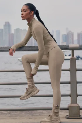 High-Waist Airlift Sleek Leggings - Gravel