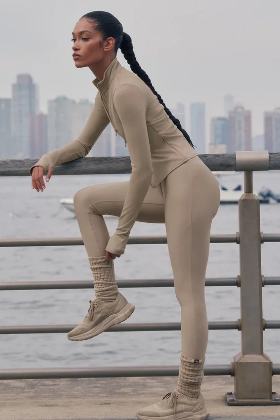 High-Waist Airlift Sleek Leggings - Gravel