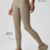 High-Waist Airlift Sleek Leggings - Gravel