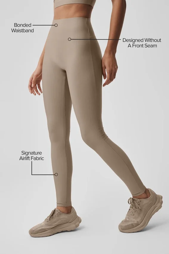High-Waist Airlift Sleek Leggings - Gravel