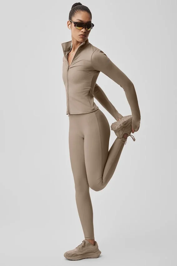 High-Waist Airlift Sleek Leggings - Gravel