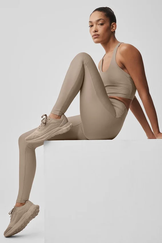 High-Waist Airlift Sleek Leggings - Gravel