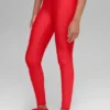 High-Waist Airlift Winter Warm Leggings — Rojo brillante