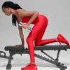 High-Waist Airlift Winter Warm Leggings — Rojo brillante
