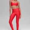 High-Waist Airlift Winter Warm Leggings — Rojo brillante
