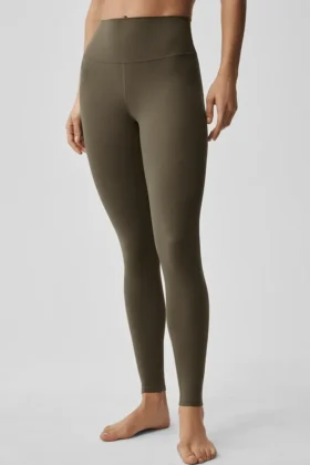 High-Waist Alo Softsculpt Leggings - Olive Tree