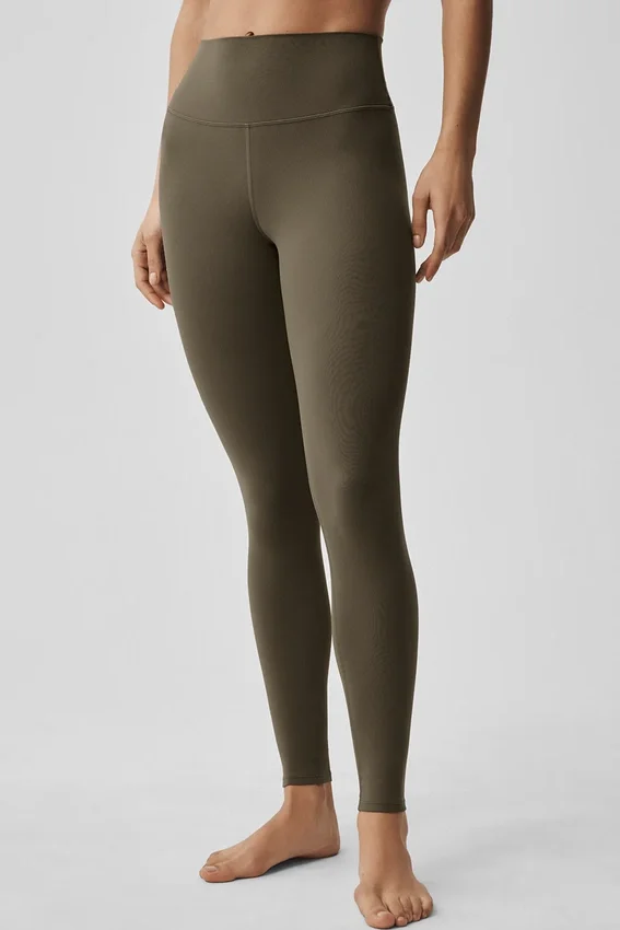 High-Waist Alo Softsculpt Leggings - Olive Tree