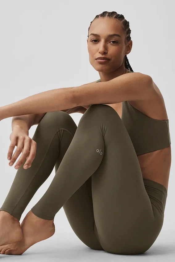 High-Waist Alo Softsculpt Leggings - Olive Tree