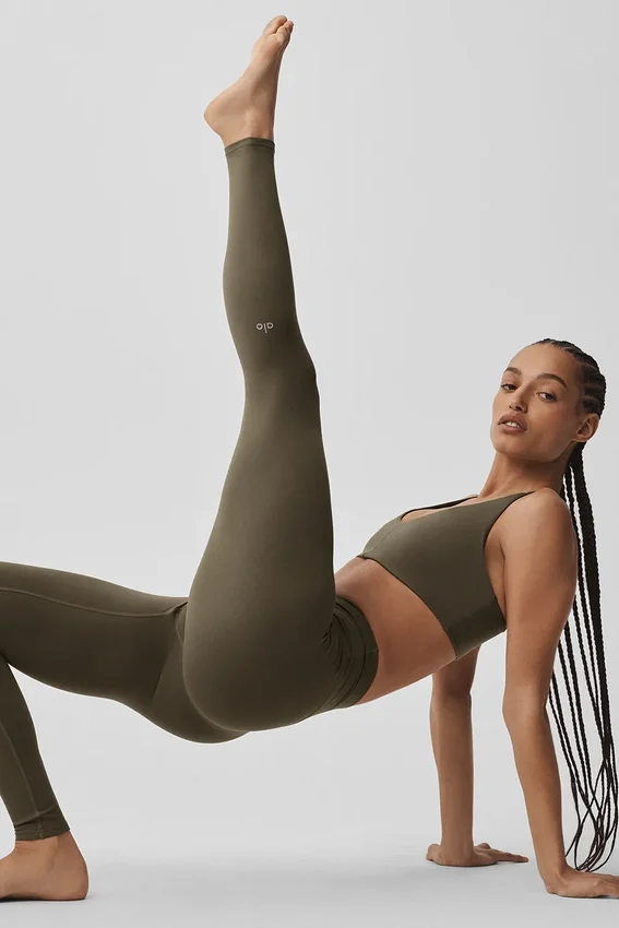 High-Waist Alo Softsculpt Leggings - Olive Tree