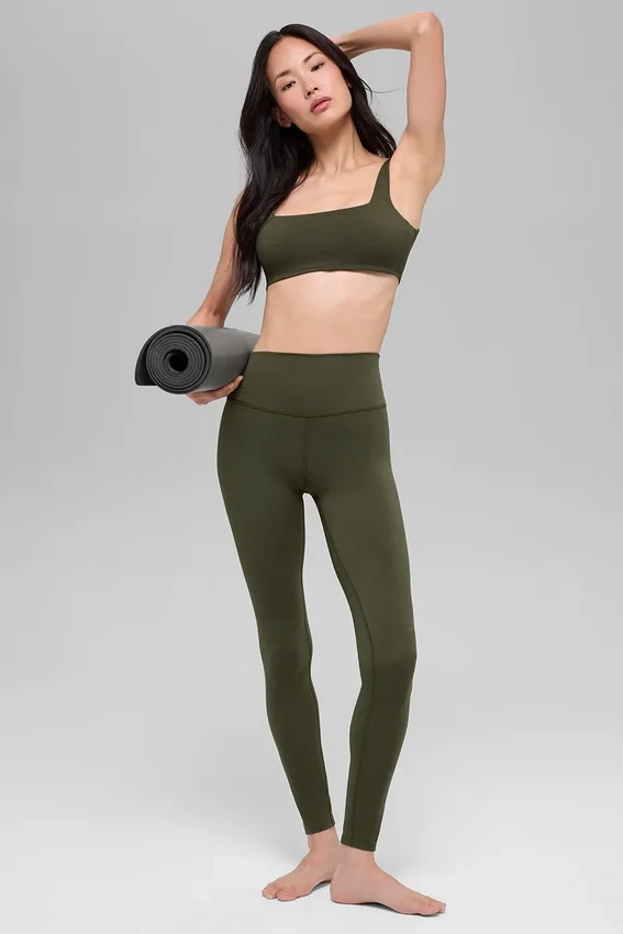 High-Waist Alo Softsculpt Leggings - Verde oliva