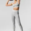 High-Waist Alosoft 7/8 «Better Together» - Gris jaspeado deportivo