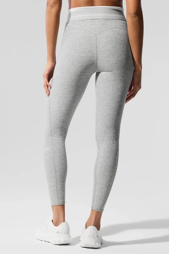 High-Waist Alosoft 7/8 «Better Together» - Gris jaspeado deportivo