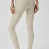 High-Waist Alosoft 7/8 Highlight Leggings - Gris avena jaspeado