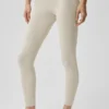 High-Waist Alosoft 7/8 Highlight Leggings - Gris avena jaspeado