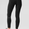 High-Waist Alosoft 7/8 Highlight Leggings — Negro