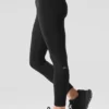 High-Waist Alosoft 7/8 Highlight Leggings — Negro