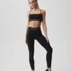 High-Waist Alosoft 7/8 Relay Legging — Negro/Blanco