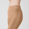 High-Waist Alosoft Head Start Leggings - Toasted Almond