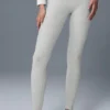 High-Waist Alosoft Lounge Leggings - Gris jaspeado deportivo