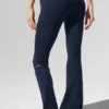 High-Waist Bootcut Legging - Navy