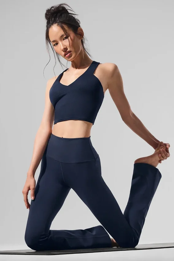 High-Waist Bootcut Legging - Navy
