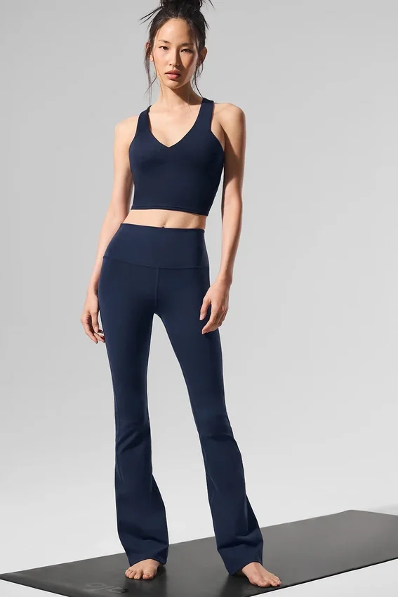 High-Waist Bootcut Legging - Navy
