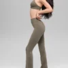 High-Waist Bootcut Leggings Airbrush - Cacao claro