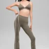 High-Waist Bootcut Leggings Airbrush - Cacao claro