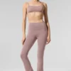 High-Waist Bootcut Leggings Airbrush - Gris topo