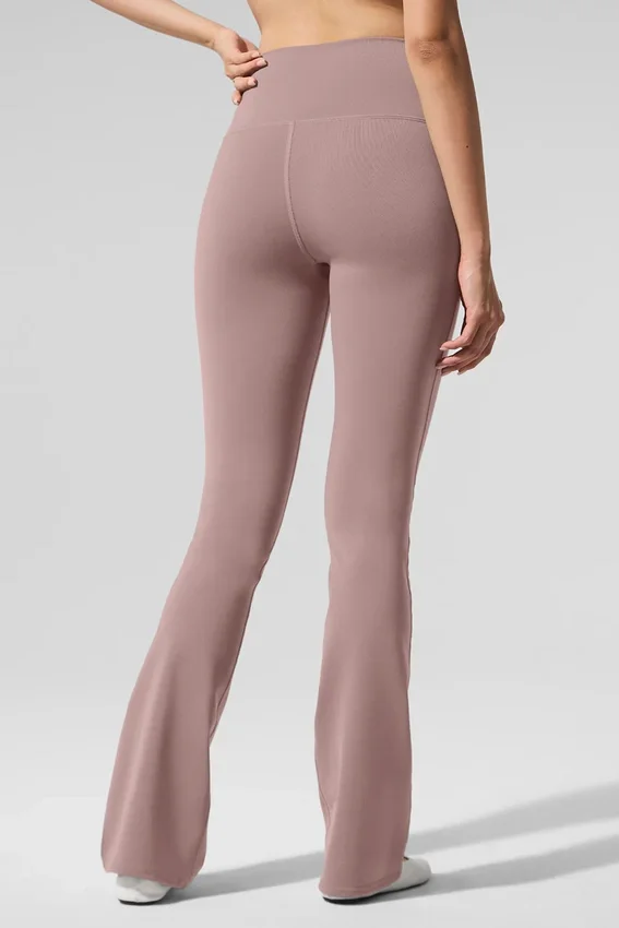 High-Waist Bootcut Leggings Airbrush - Gris topo