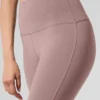 High-Waist Bootcut Leggings Airbrush - Gris topo