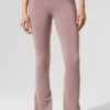 High-Waist Bootcut Leggings Airbrush - Gris topo