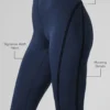 High-Waist Capri Pants from the Airlift Collection - Navy