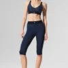 High-Waist Capri Pants from the Airlift Collection - Navy