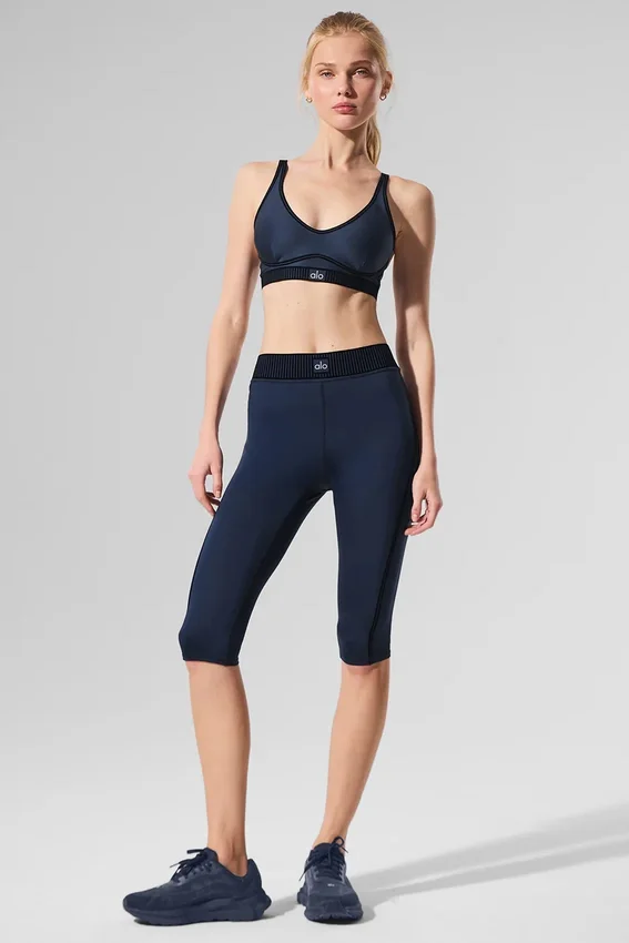 High-Waist Capri Pants from the Airlift Collection - Navy