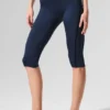 High-Waist Capri Pants from the Airlift Collection - Navy