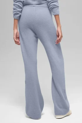 High-Waist Cashmere Wool New Class Wide Leg Pant – Winter Frost